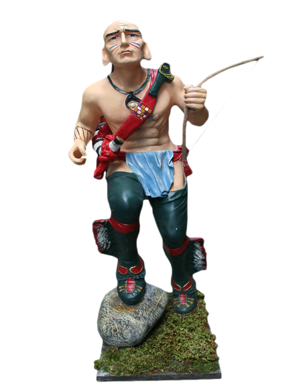 Dekofigur "Indianer Schneller Wolf" 90cm